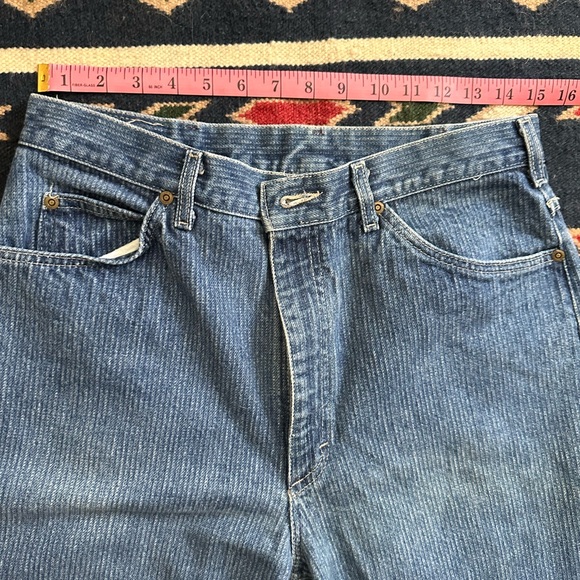 Lee Vintage Pinstripe Denim Jeans Made in USA Union Made - Picture 8 of 9